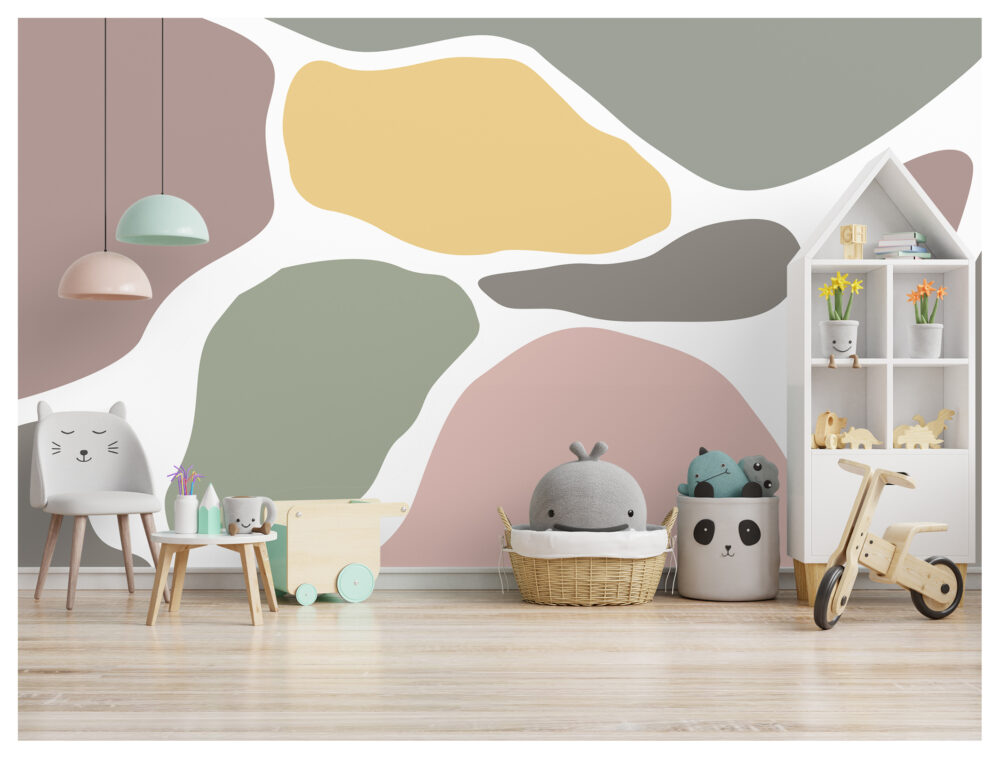 Pastel Colored Abstract Shapes – Muros Wallpapers