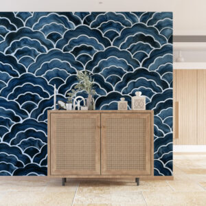 Japanese Wave Home Wallpaper Peel and Stick