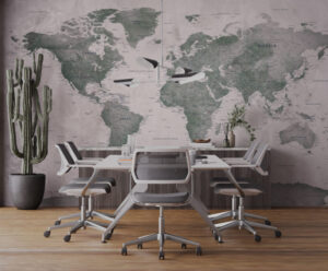 World Map For Office Wall
