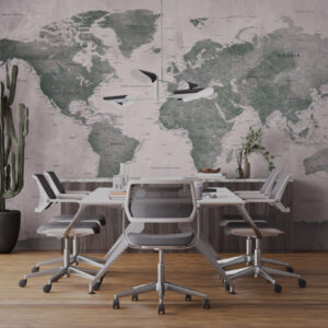 World Map For Office Wall